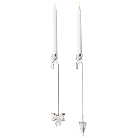 2022 Annual Tree Candleholder Set - Bow and Cone
