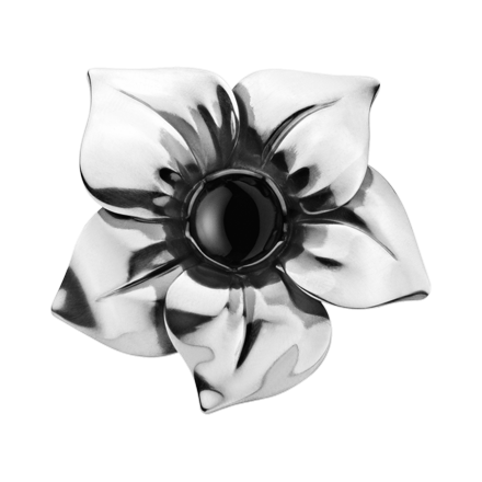 Flower ring - Black Agate