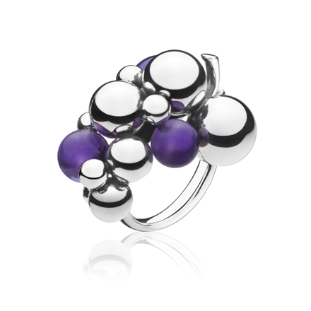 Moonlight Grapes - Amethyst / Sterling Silver - Large