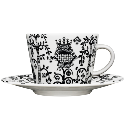 Coffee/Cappucino Cup & Saucer - Black