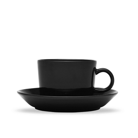 Coffee Cup & Saucer - Black