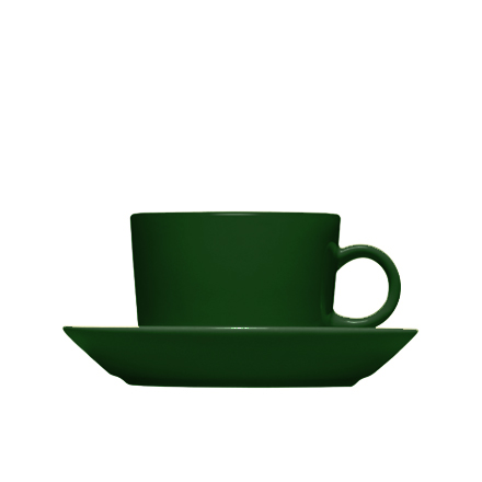 Coffee Cup & Saucer - Green