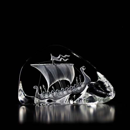Crystal Viking Ship
